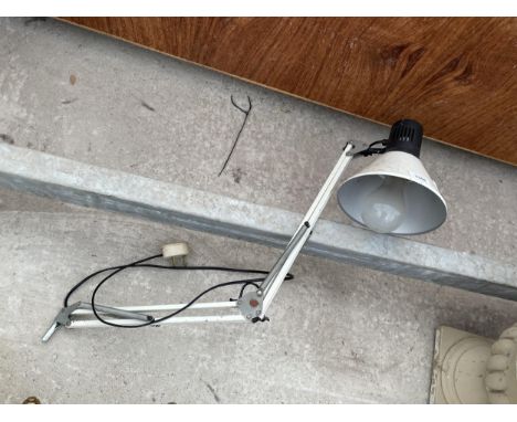 A VINTAGE WHITE ANGLE POISE LAMP 