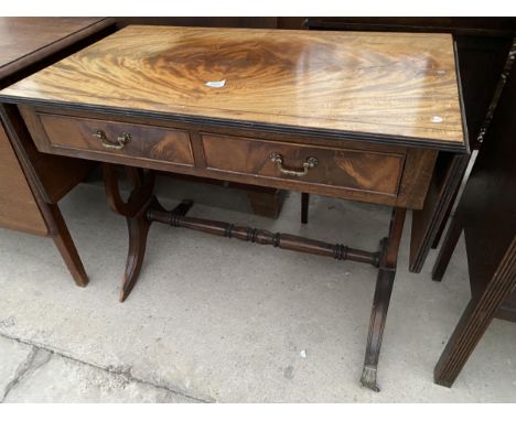 A MAHOGANY SOFA TABLE 