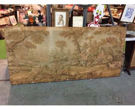 A LARGE TAPESTRY 202CM X 96CM 