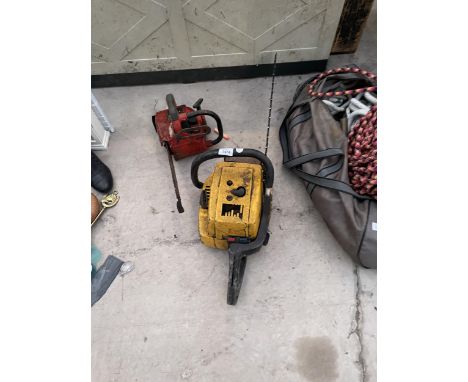 A PARTNER PETROL CHAINSAW AND A HOMELITE PETROL CHAINSAW 