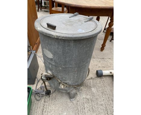 A VINTAGE BURCO GALVANISED WATER BOILER 
