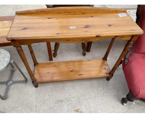 A MODERN PINE CONSOLE TABLE, 36" WIDE 