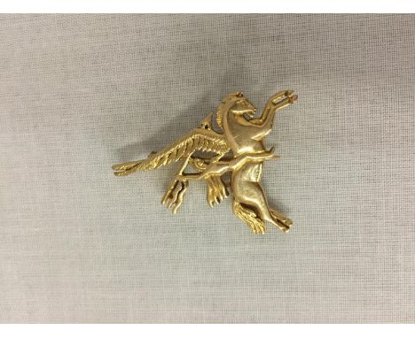 A U.S.A. ARMY 9CT GOLD SWEETHEART BROOCH 5.95G 