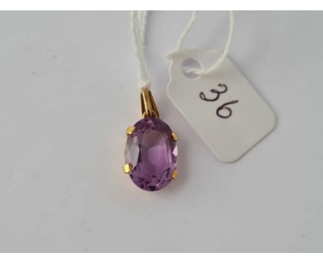 A amethyst pendant 9ct