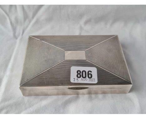 A cigarette box with engine turned cover, 5” wide, Birmingham 1938