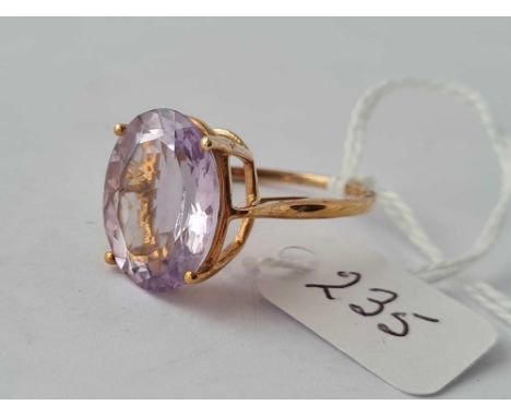 A amethyst dress ring 9ct size Q