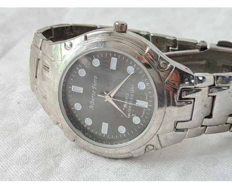 A gents quartz wrist watch by Alberto Fioro with seconds sweep