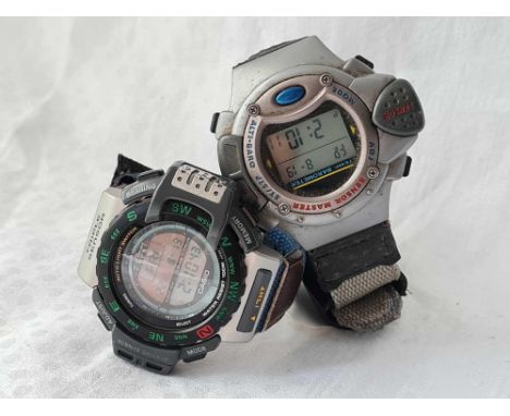 Two digital Sensor watches one by Casio