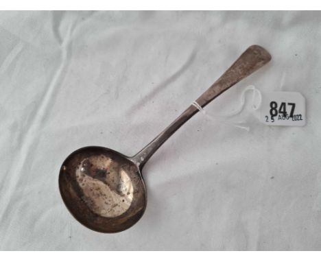 A plain George III sauce ladle OE pattern, London 1808 by Eley &amp; Fern &amp; Chawner, 54 g.