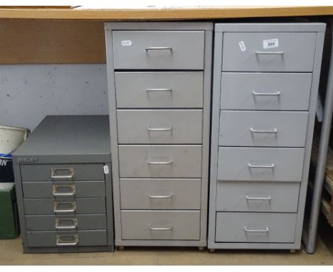 A pair of Ikea 6 drawer filing cabinets and a Bisley 5 drawer filing cabinet