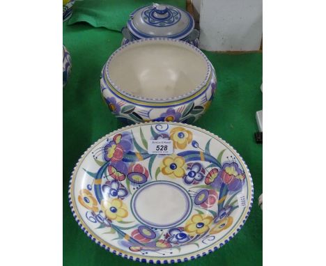 2 Poole Pottery fruit bowls and sauce tureen