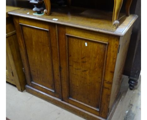 A Victorian mahogany 2-door side cabinet, width 104cm