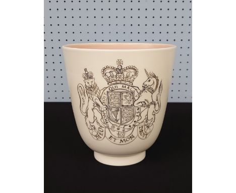 Poole Pottery - 1953 Coronation commemorative vase, no.14 of 25, an Alfred Read design, painted by Ruth Pavely, 7.25" high, 7