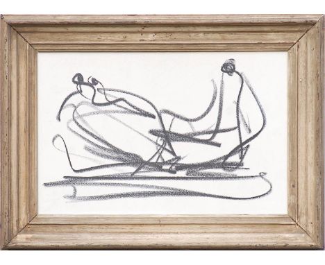 HENRY MOORE 'Abstract', 1958, off set lithograph, 26cm x 40cm, framed and glazed. 