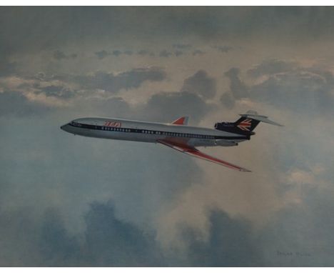 After Edmund Miller, Hawker Sibley Trident 3B, colour print, pencil signed, Limited Edition No.3112/3500; and other similar p