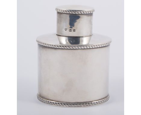 Silver caddy, by JB Chatterley & Son, Birmingham 1926, 12cms, 6.5oz.