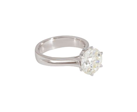 CHRISTIAN BAUER Ring mit Altschliffdiamant ca. 2,75 ct, ca. GW (K-L)/SI1, Fluoreszenz: gering, WBW: ca. 15.000 €, WG 18K, 4,8
