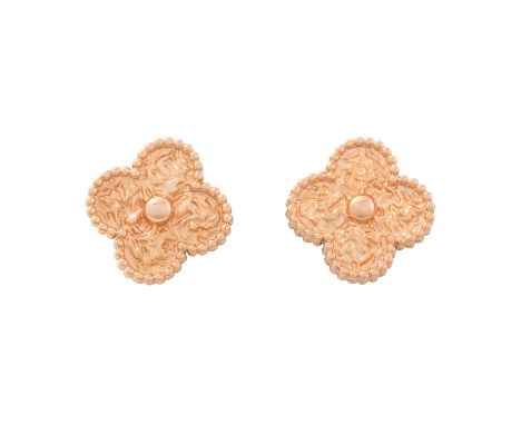 VAN CLEEFS & ARPELS Ohrringe "Vintage Alhambra", akt. NP (2024) als Ohrclips : 4.550 €, wurden umgearbeitet zu Ohrsteckern, R
