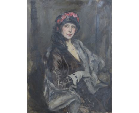 SIR JAMES JEBUSA SHANNON R.A.,R.B.A.,P.R.S.P.P. (1862-1923)Portrait of Florence, the artist's wifeseated three quarter-length