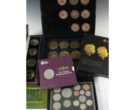 A Collection of modern Proof and UNC Sets and Singles, including 1970 Proof Set, various Commemorative 50p's, 2013 St Helena 