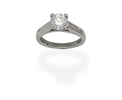 DIAMOND SINGLE STONE RINGSet with a brilliant-cut diamond weighing 1.52cts, ring size approx. K½For further information on th