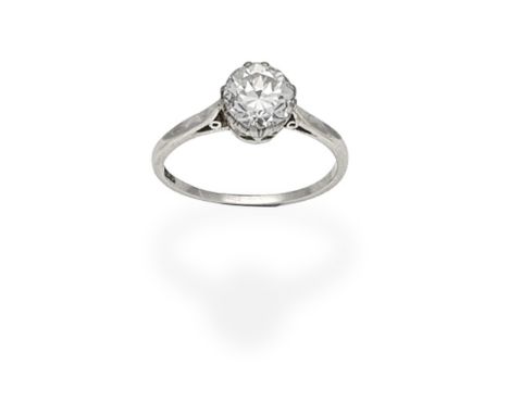 DIAMOND SINGLE-STONE RINGSet with a brilliant-cut diamond, diamond approx. 1.00ct,  ring size approx. LFor further informatio