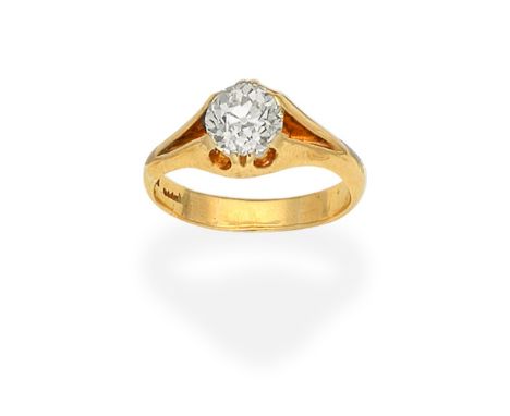 DIAMOND SINGLE-STONE RINGSet with a cushion-shaped diamond,  diamond very approx. 2.75cts, ring size approx. V½For further in