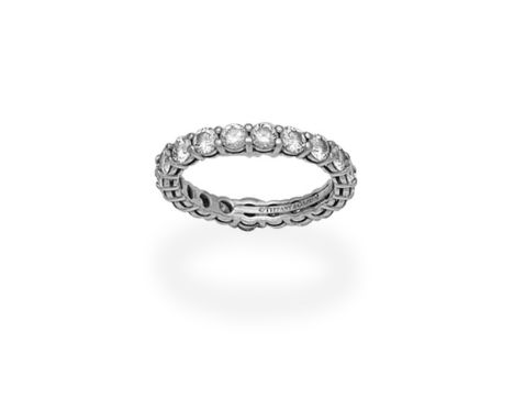 TIFFANY: DIAMOND ETERNITY RINGSet throughout with brilliant-cut diamonds, diamonds approx. 1.50cts total, signed Tiffany &amp