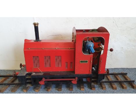 A 5" gauge scratch built tank engine, name plate Jilly, with petrol engine for a ride on garden set up, 73 cm.