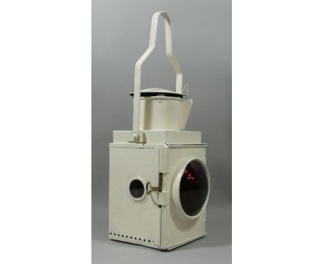 A BR white tail lamp, with burner, 52 cm. 