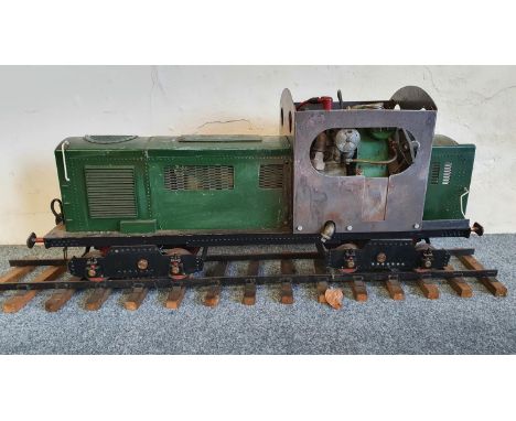 A 5" gauge petrol engine garden ride on 4-4-0 tank locomotive, 107 cm. 