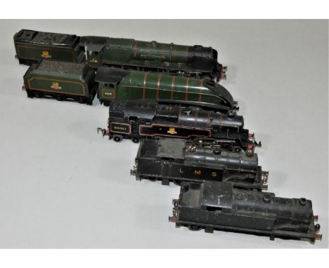 Five Double O locomotives, 46242, 60016, 80054, LMS 0-6-2 tank engine and unmarked 0-6-2 tank engine (5). 