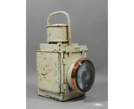 A BR(M) small white head lamp, no burner, 33 cm. 
