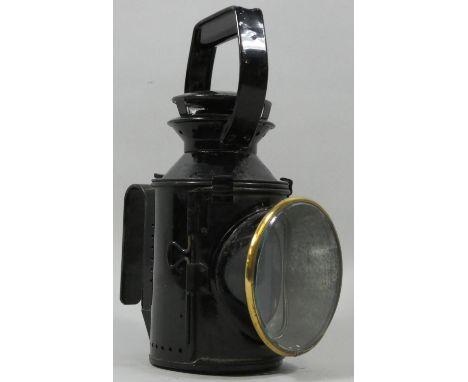 An unmarked three aspect hand held lamp, with glasses and burner. 