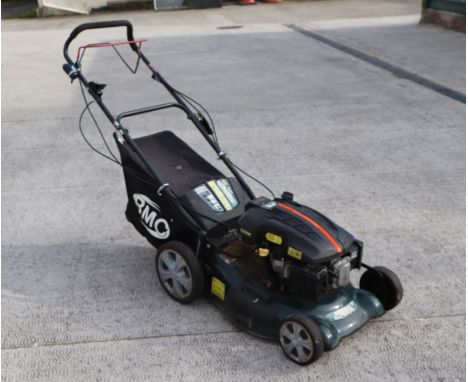 A BMC petrol mower powered by a 3.5HP engine.