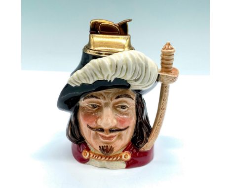 Porcelain character lighter depicting one of the much-loved Three Musketeers in the 1844 novel by Alexandre Dumas, Porthos. O