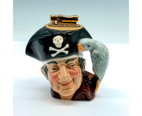 Porcelain character lighter depicting Long John Silver, the pirate from Robert Louis Stevenson's Treasure Island who had a wo