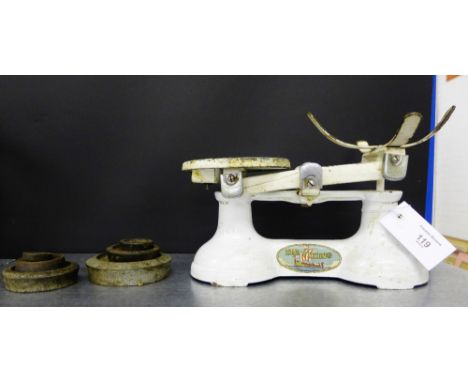 A set of 'The Viking' vintage scales, complete with weights 