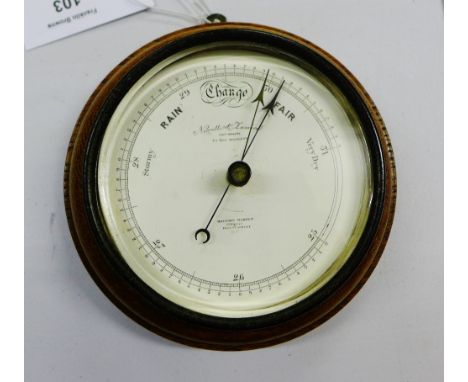 A Negretti & Zambra circular wall barometer