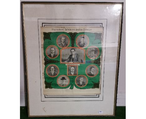 A Large Colour Poster, ''President de Valera and his Cabinet,' showing photographs of Dev. and the members of the first Fiann