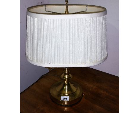 A Brass Table Lamp with Shade.