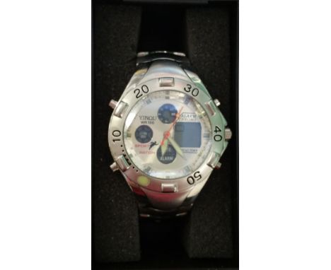 A Gents Yinou Round Dial Analog & Digital Wrist Watch.