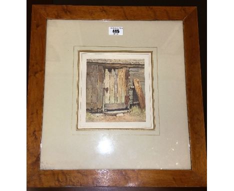 A Pair of Limited Woodblock Prints by I. Egan, signed and numbered 1/4, together with a print of an old door (3).