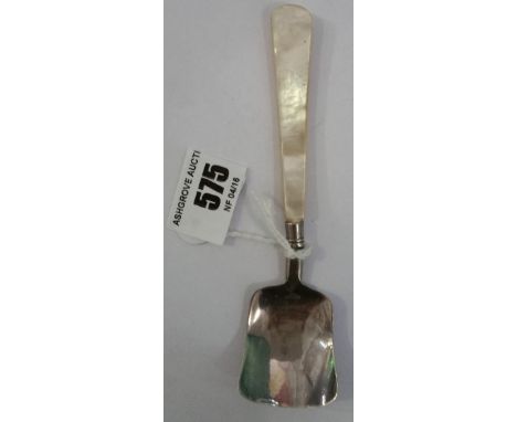 A Silver Georgian Caddy Spoon.