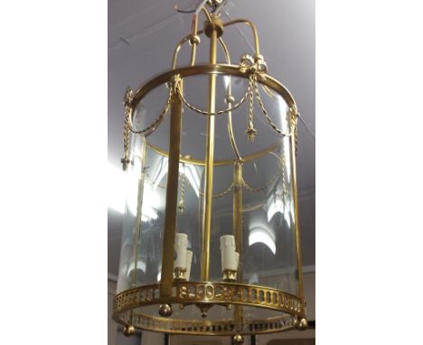 A Wonderful Large Brass Four Branch Lantern.
