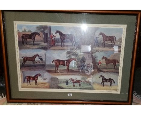 A Large Equestrian Hering Print - Father of the Turf, Two Spy Prints of Jockeys and three further prints and engravings to in