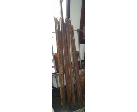 A Quantity of 19th Century Cast Iron Railing Uprights.