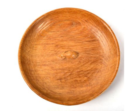 Mouseman: A Robert Thompson English oak fruit bowl 