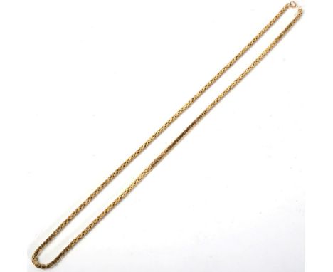 A 9 carat gold fancy link chain necklace, length 73cm, 37.5g