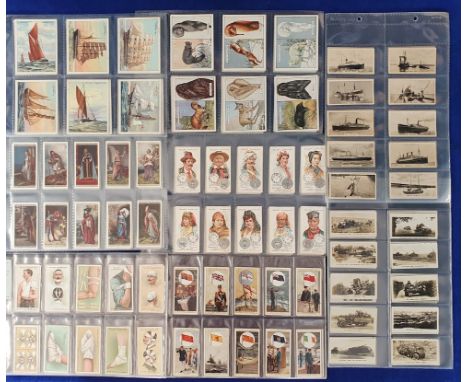 Cigarette cards, Wills, 8 sets, Animals &amp; their Furs, 'L' size, Rigs of Ships, 'L' size, Time &amp; Money in Different Co